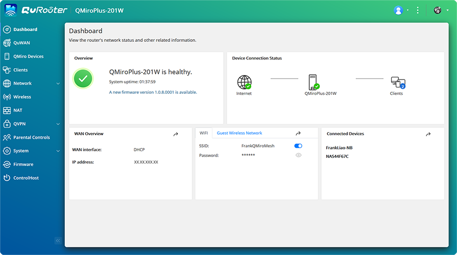 qmiro-plus-system-dashboard